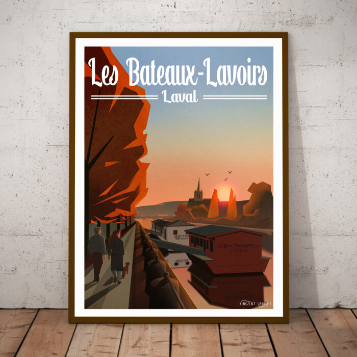 Affiche Les Bateaux-Lavoirs - Mayenne