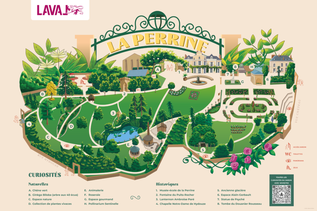 Plan du jardin de la Perrine